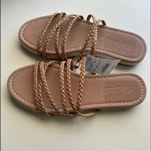 NWT/Madewell Leather Slide Sandals - Picture 4 of 12